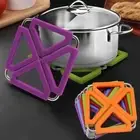 Foldable Silicone Trivets Pot Mat Insulated Heat Resistant Pad Dining Table