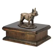 Irish Wolfhound wooden low urn Art-Dog