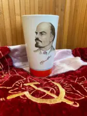 ☭ Vintage ceramic Soviet vase, propaganda, Lenin, Revolution, Agitation, USSR ☭