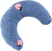 Happyyami Bed Sleep Pillow for Dogs Cats Neck Protection Soft U-Shaped Pillow Easy Clean Material