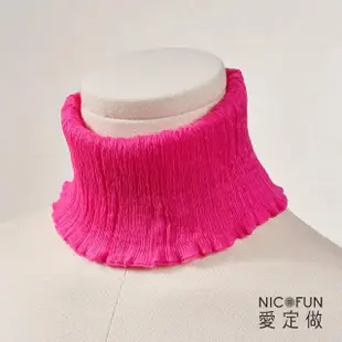 【NicoFun 愛定做】100%Silk真絲 流行色彩百搭圍脖(100%桑蠶絲 領巾 圍巾 圍脖 髮帶 皺褶絲巾)