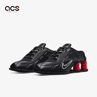Nike 聯名休閒鞋 Shox MR4 Mule 女鞋 黑 紅 Martine Rose 皮鞋 穆勒鞋 氣墊 DQ2401-001