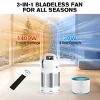 3 in 1 Bladeless Tower Fan Space Heater / Cooler Air Purifying Oscillating Timer
