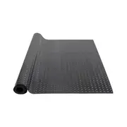 Diamond-Plate Rubber Flooring Roll, 3 mm x 4 ft x 15 ft Garage Floor Mat, SBR Rubber Garage Flooring Roll, Easy to Clean, Diamond Plate Rubber Mat for Under Cars, Garage Industry Gym,