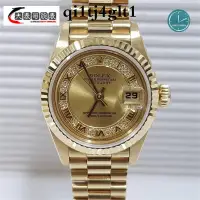 在飛比找蝦皮購物優惠-ROLEX勞力士 紅蟳 18k金錶 原廠MR面盤 69178