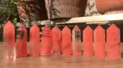 10pcs Mini 1.75'' Red Smelting Quartz Crystal Point Obelisk Wands Tower