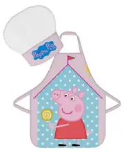 Peppa Pig kitchen apron and hat set