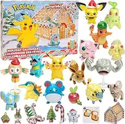 Pokémon Advent Calendar 2023 for Kids, Boys and Girls, 24 Piece Playset, Featured Characters - Pikachu, Eevee, Charmander & More! - 16 Holiday Toy Figures & 8