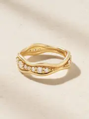 [Fernando Jorge] Fernando Jorge - Fluid 18-karat Gold Diamond Ring - 7 7 Gold