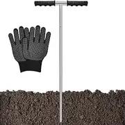 Ground Probe,Septic Tank Locator Tool - Stainless Steel Ground Probing Pole with T Handle, Adjustable Underground Pipe Locating Tool for Pipeline