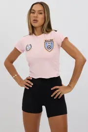 Pink Sport Tee Short Sleeve - Size 16XL, Women's Graphic Tee