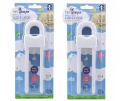 4PK Safety Slide Lock Cabinet Drawers Baby Safety D-Shape Handles Round Knobs