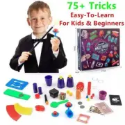 Over 75 Magic Tricks Pro Kit Easy-To-Learn For Beginners Kids Toy Play Set Fun