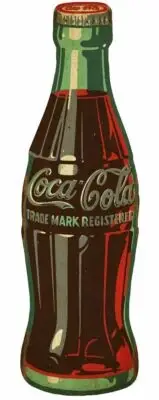 COCA COLA GLASS SODA POP BOTTLE 17" HEAVY DUTY USA MADE METAL ADVERTISING SIGN