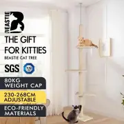 BEASTIE Cat Tree Scratching Post Scratcher Tower Condo House Furniture 230-286cm