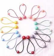 Acrylic Butterfly Ball Elastic Hair Bands,Acrylic Ball Hair Ties Elastic Hair Bands,Ball Hair Ties Acrylic Butterfly Ponytail Holders,Butterfly Ball Hair Ties for Girls,14Pcs Kids Hair Ties with Ball