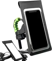 Bike Phone Holder Waterproof - 360 Degree Rotatable Phone Clip | Quick Release Bike ‎Handlebar Bag, Touchscreen Waterproof Pouch for Smartphone GPS Navigation