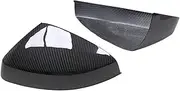 Compatible With Audi A3 RS3 S3 2014 2015-2021 Carbon Fiber Car Exterior Rearview Side Mirror Covers Caps Replacement/Add On Style(G Add On Style)
