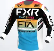 FXR Podium Gladiator Motocross Jersey, black-white-yellow, Size 2XL for Men Black White Yellow