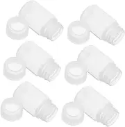 HEALEEP 6pcs Transparent Laboratory Sample Bottles High Temperature Resistant Containers Leak Storage for Experimentation and Research