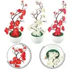 Indoor Artificial Plants Office Outdoor Blossom Bonsai Potted Decoration