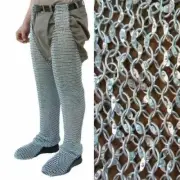 Medieval Armour 9 mm Riveted Chainmail Leggings Knight Armour LARP