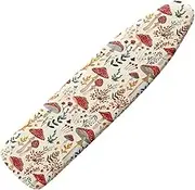 TOADDMOS Red Mushroom Flower Ironing Board Cover Scorch Resistant Ironing Board Cover Protective Cover Mesh Cloth Fabric for Standard Size Ironing Board