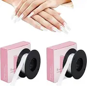 NICENEEDED 2PCS 3M False Nail Extension Fiber, Nail Extension Fibers Adjustable Shape Nails Lengthening Fibers Tools, DIY Fiberglass Nail Art Makeup Supplies for Home Salon
