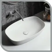 Simplus Rectangle Ceramic Basin Vanity Sink Hand Wash Bowl Above Counter 600x380x140mm