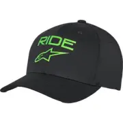 ALPINESTARS ASTARS Ride Transfer Hat Black/Green AS1181010106084 FLEXFIT LG/XL