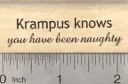 Christmas Krampus Rubber Stamp, he knows you have been naughty D26510 WM
