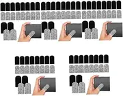 jojofuny 200 Pcs Game Finger Cots Black Gray 20 Pairs Screen Touch Finger Cover Gaming Finger Sleeve Finger Protector Phone Game Playing Accessory Finger Sleeves Thumb Protector