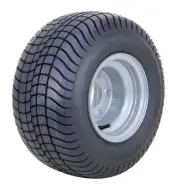 WANDA Golf Cart Tire Assembly 215/60-8 4-Ply Silver Rim 5 Lugs on 4.5"