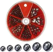 KAYYIPEX Fishing Weights Sinkers 205pcs,5 Sizes Lead Weights Round Split Shot Sinker
