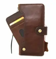 Genuine Dark Leather Case for Samsung Galaxy S21 Ultra ID Wallet Book Wireless