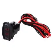 Hulk 4X4 Contour Carling Rocker Dual Voltmeter Red LED Bulk Pack - HU6696R-BULK