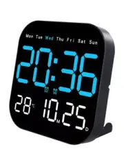 Remote Control LED Wall Clock with Adjustable Brightness and Day Countdown