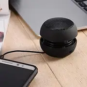 SustVita Mini Portable Travel 3.5mm Loud Speaker Built in Battery for Mobile Phone MP3 PC (Black)