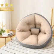 Foldable Floor Lounge Sofa Bed Chair, Lazy Couch, Washable, Beige