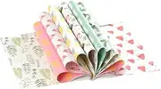 FOYTOKI 12 Patterned Book Wrapping Paper 24 Sheets Iridescent Packaging Paper Perfect for Birthday Wedding Present Wrapping DIY Projects