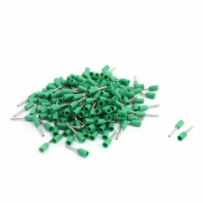 A● 18AWG Wire 190Pcs E1008 Green Sleeve Pre Insulation Ferrules Wiring Terminals