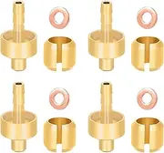 Raheem 4 Sets Bicycle Brake Olive and Brass Connecting Insert Kit Bike Hydraulic Disc Brake Hose for Hope TECH3 V4/E4/X2