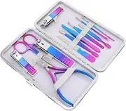 Healeved 1 Set Nail Set Nail Grooming Tools Salon Manicure Kit Attractive Outlook Manicure Tools Trimmer Flat Wisking Tool Kit De Manicura Nail Art Supplies Nail Cutter Pu Leather Colorful