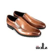 在飛比找momo購物網優惠-【Waltz】上班族首選 側V切口真皮 紳士鞋 皮鞋(512