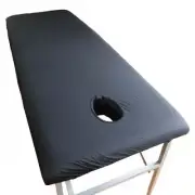 BLACK WATERPROOF MASSAGE TABLE SHEET WITH FACEHOLE