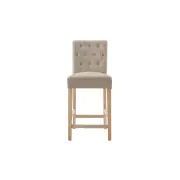 Espen Set of 2 Counter Kitchen Bar Stools - French Beige