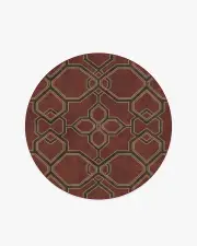 185' Round | Machine Washable Runner Rug | Kid & Pet Friendly | Indoor Rug | Kian Red Flatwoven Rug by Martyn Lawrence Bullard | Ruggable