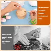 Wooden Bead Spinner with Lid Portable Bead Making Spinner Effort-Saving Spin₡