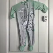 NEW NWT Disney Boy Girls 3-6 Months Zip Up Super Soft Sleeper