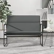 Outdoor Bench, 2-Person Fabric Benche, Seat with Backrest for Garden, Patio, Porch, Entryway, 100x64x80 cm, Grey